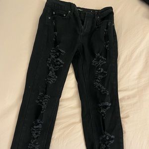 Almost Famous Black Ripped Jeans